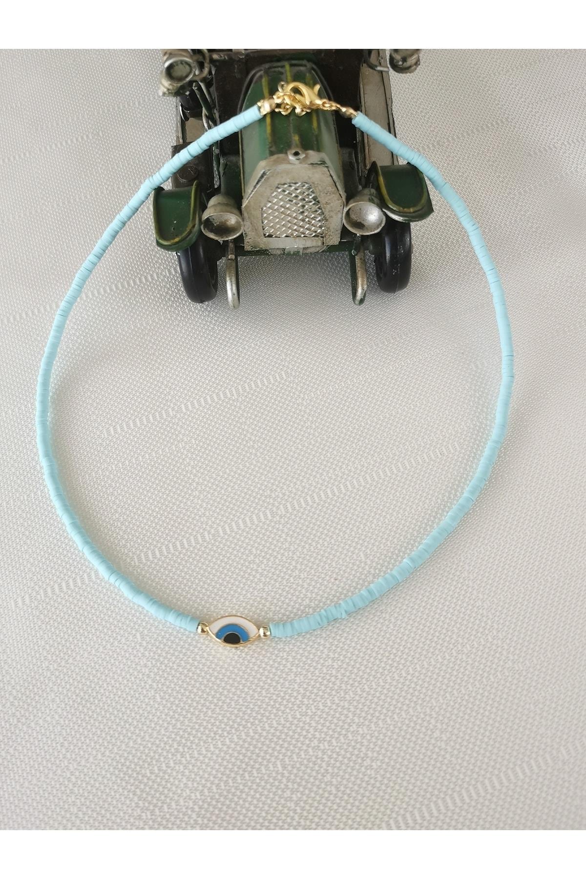 Fimo Boncuklu Nazar Gözlü Kolye