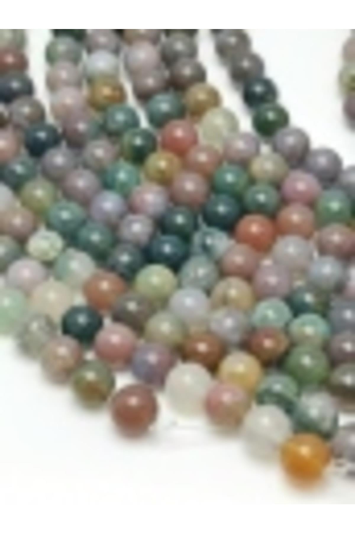 HİNT AKİK DOĞAL TAŞ DİZİSİ 8MM doğaltaş takı yapımı 10 DİZİ