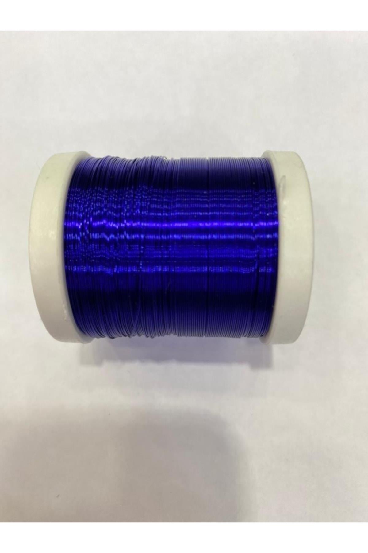 Lacivert Renk 0.30 Mm Çiçek Teli Flografi Teli 50 Mt