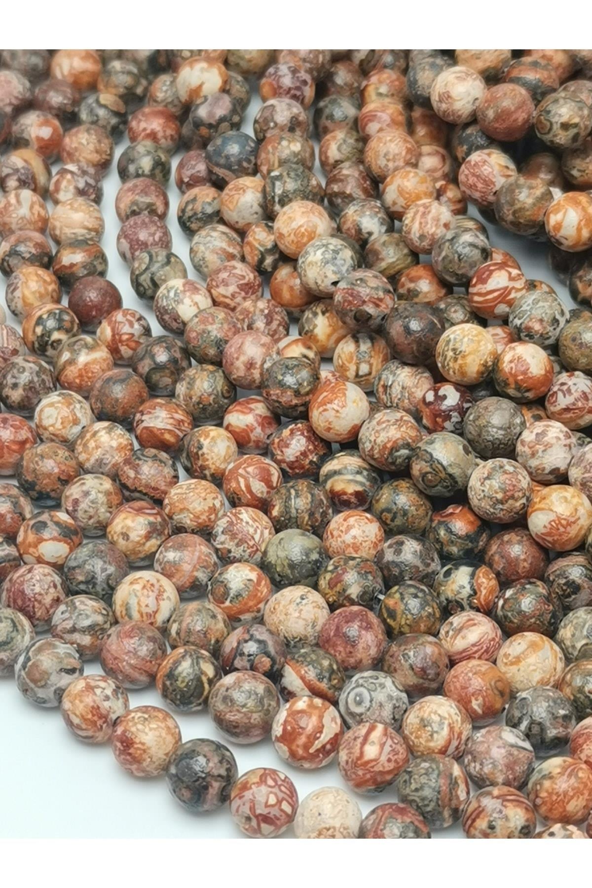 Mat Tibet Doğal Taş Dizisi 8mm Doğaltaş Takı Yapımı