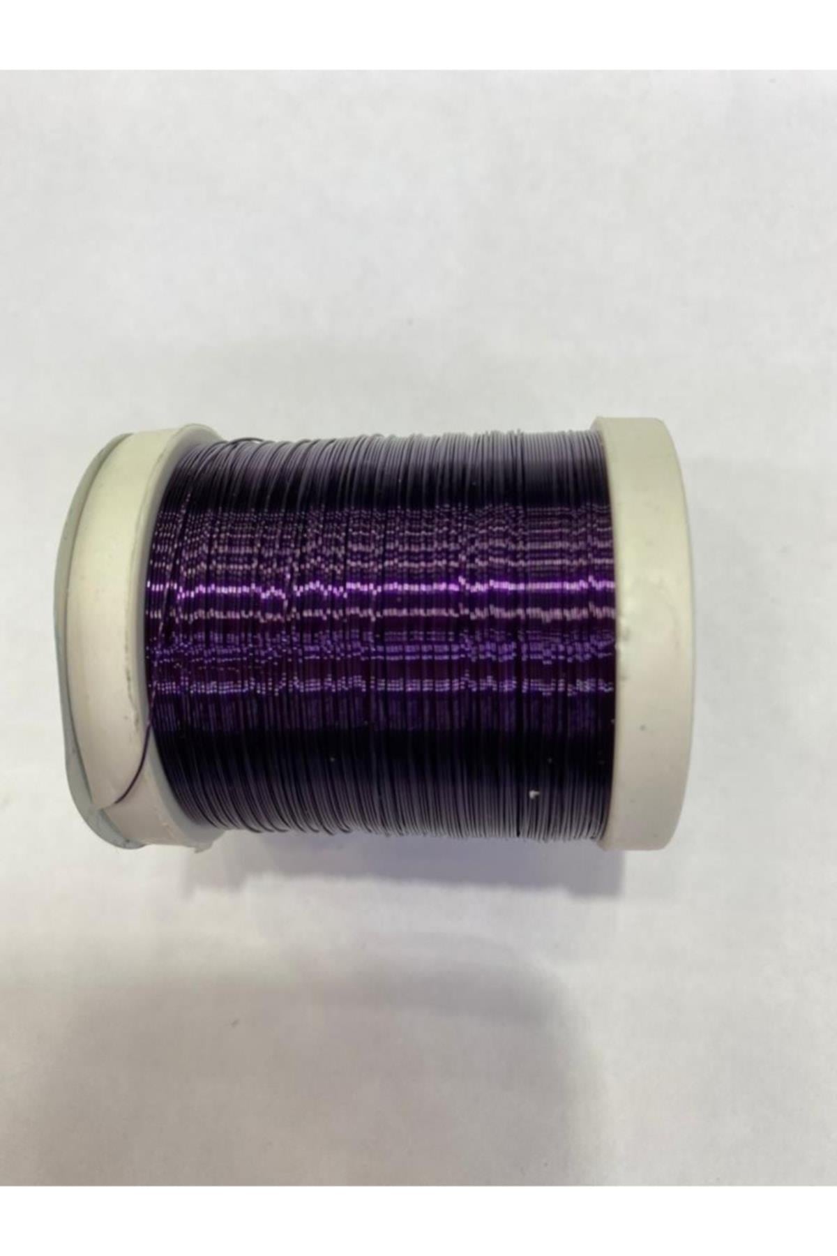Mor Renk 0.60 Mm Çiçek Teli Flografi Teli 17 Mt