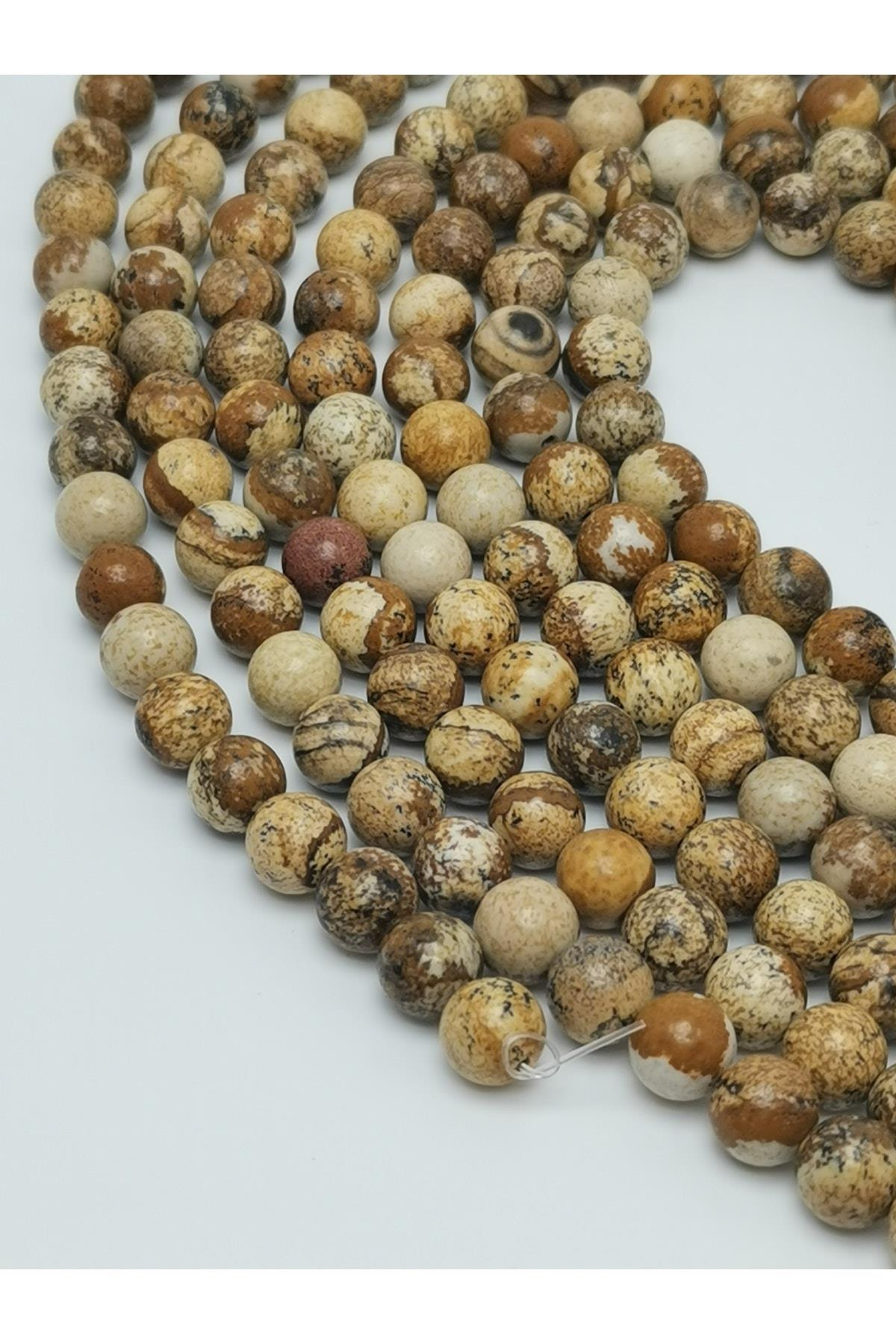 Odun Jasper Doğal Taş Dizisi 8mm