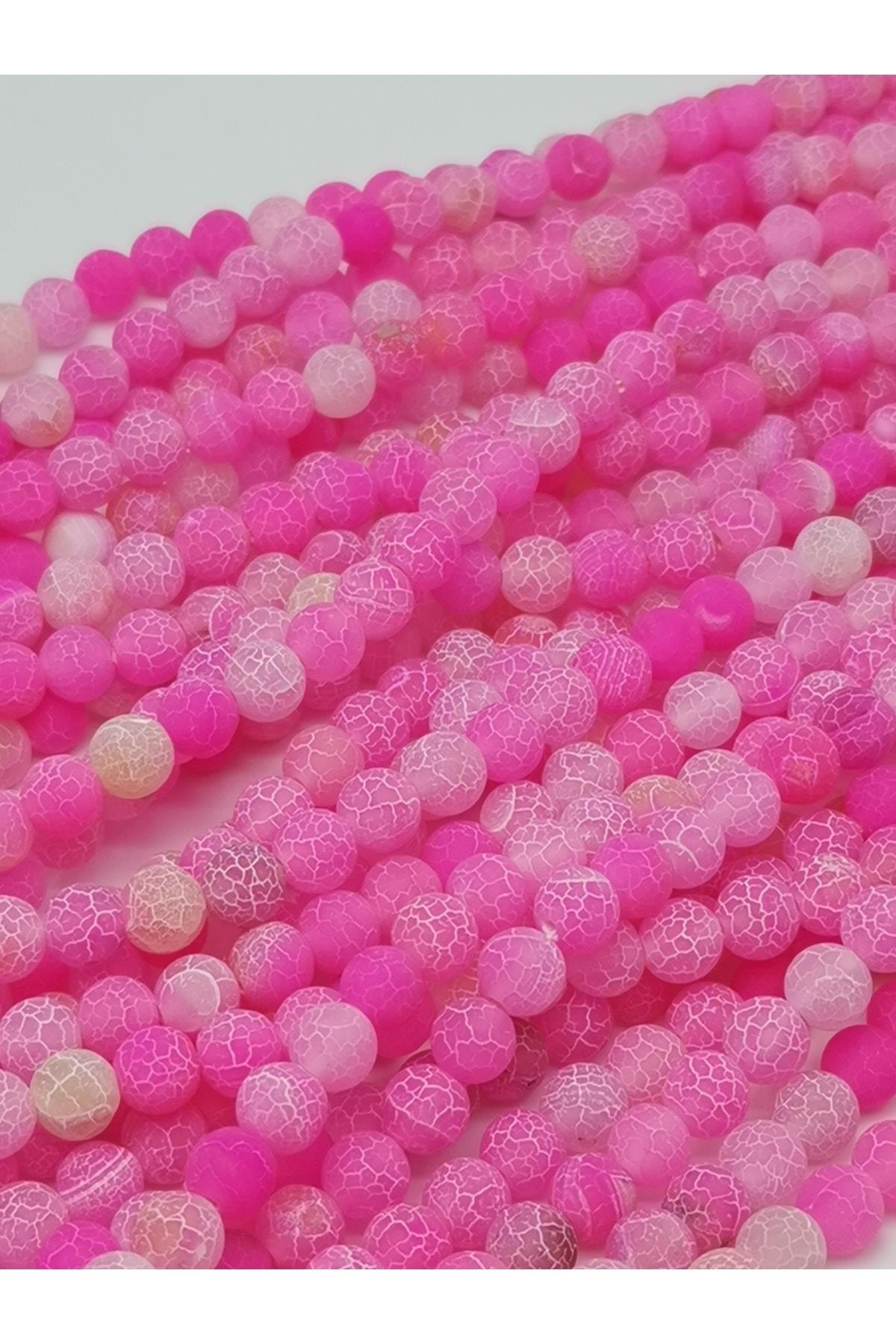 Pembe Frost Doğal Taş Dizisi 8mm Doğaltaş