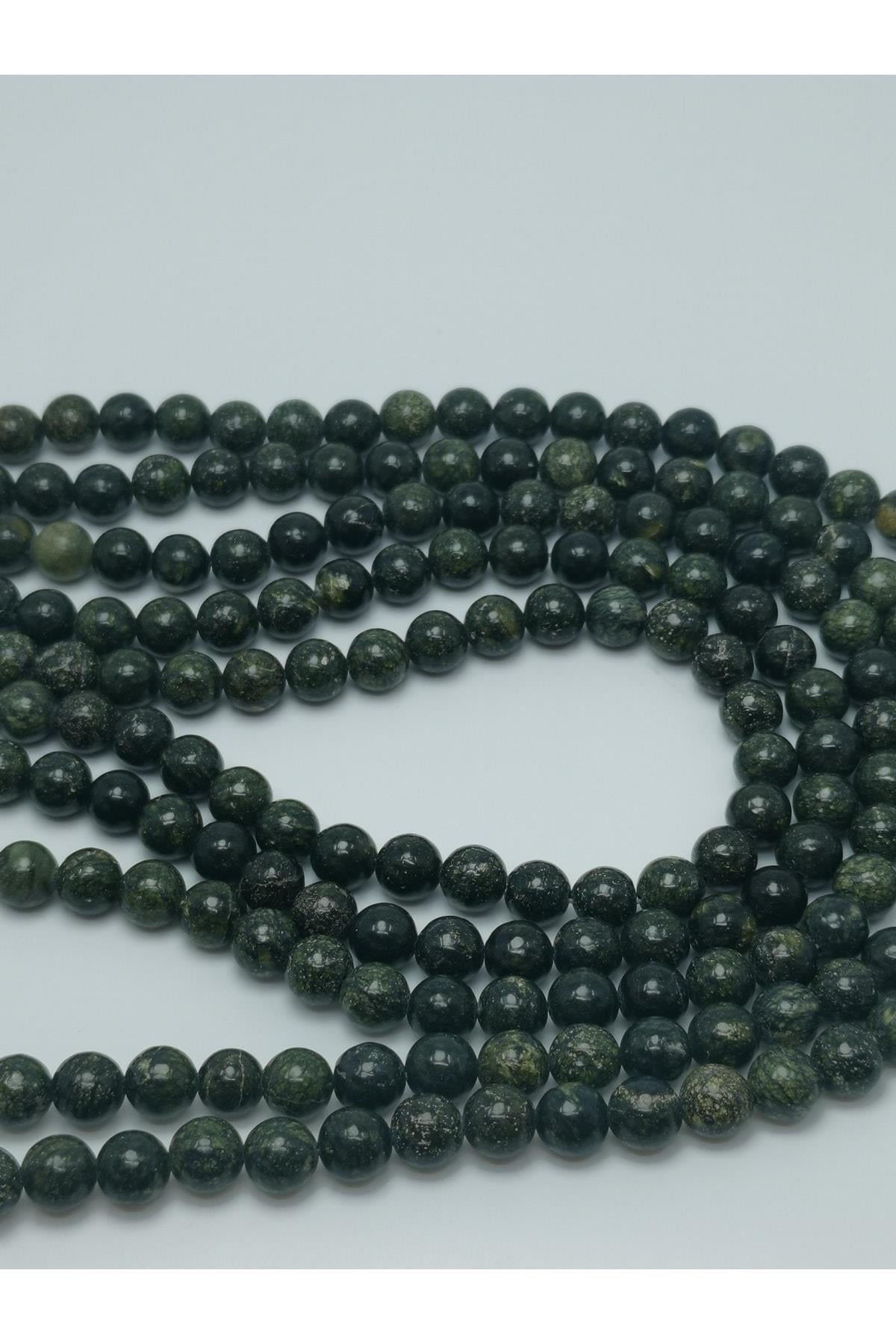 Siyah- Yeşil Doğal Taş Dizisi 8mm