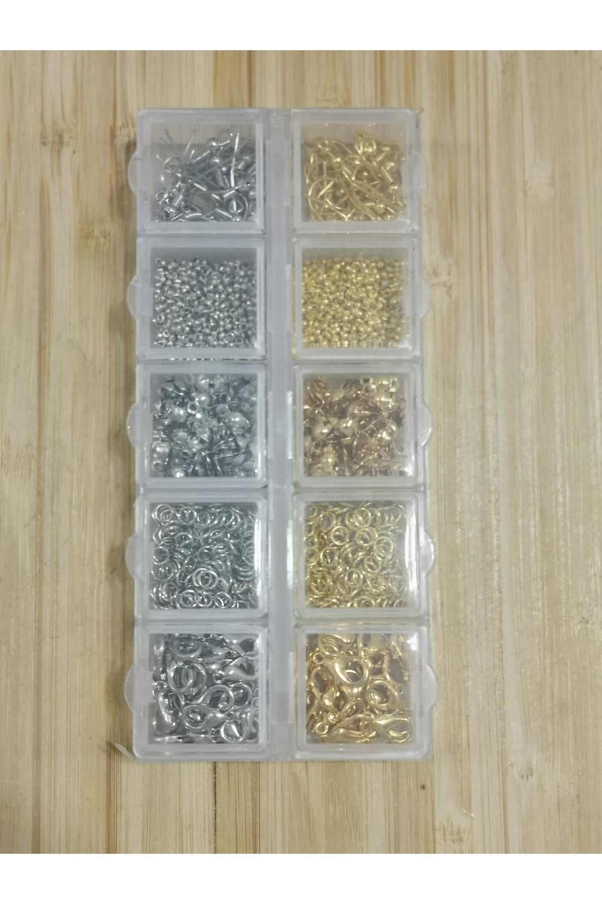 Takı Yapma Seti Kutulu Kolye Bileklik Yapım Seti Takı Aparatları