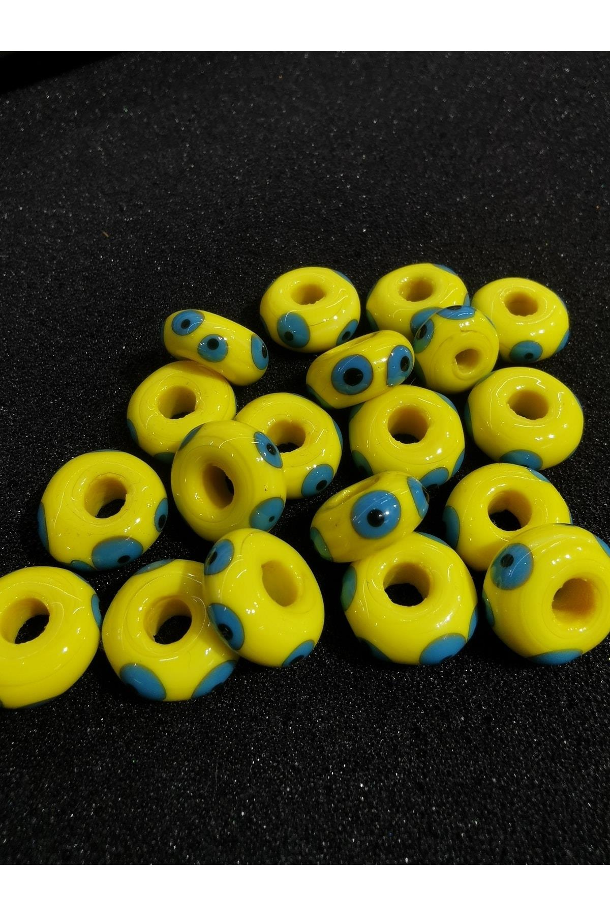Yuvarlak Cam Bodrum Boncuk 3 Adet 15 Mm