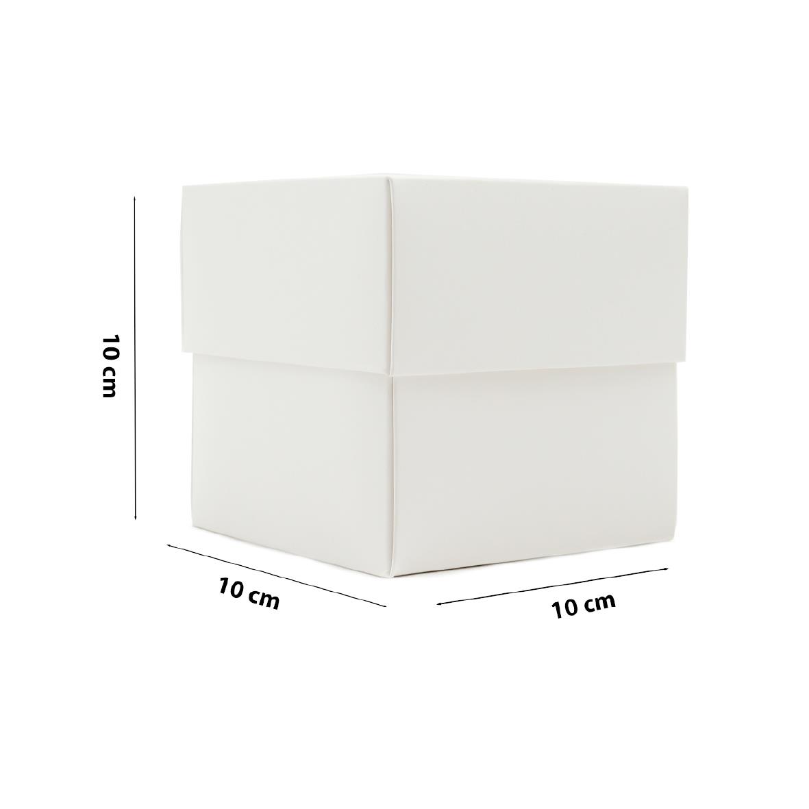 10x10x10 Beyaz Kapaklı Hediye Kutusu