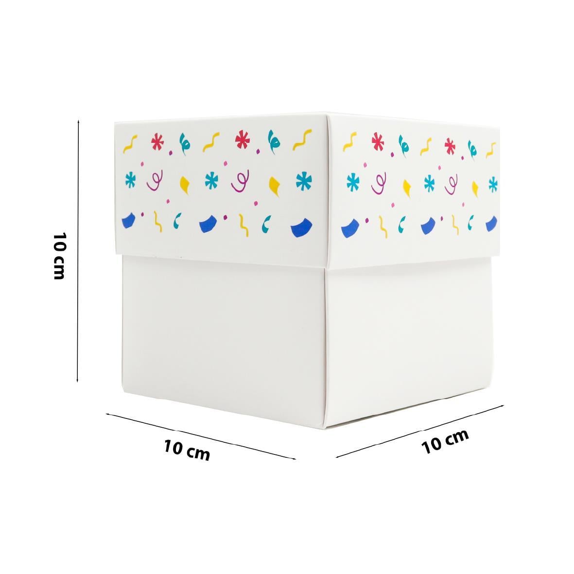 10x10x10 Doğum Gününe Özel Kapaklı Hediye Kutusu M6