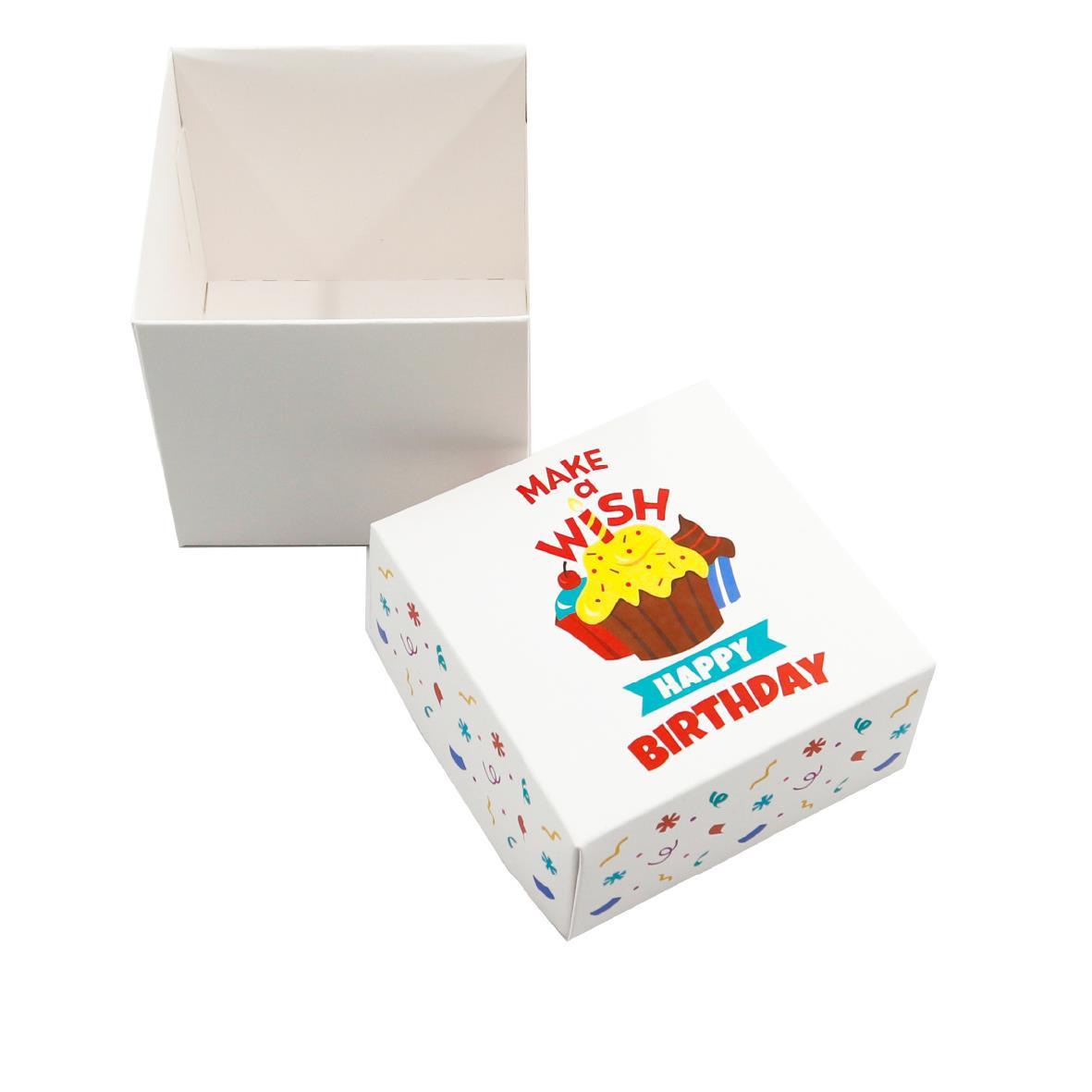 10x10x10 Doğum Gününe Özel Kapaklı Hediye Kutusu M5