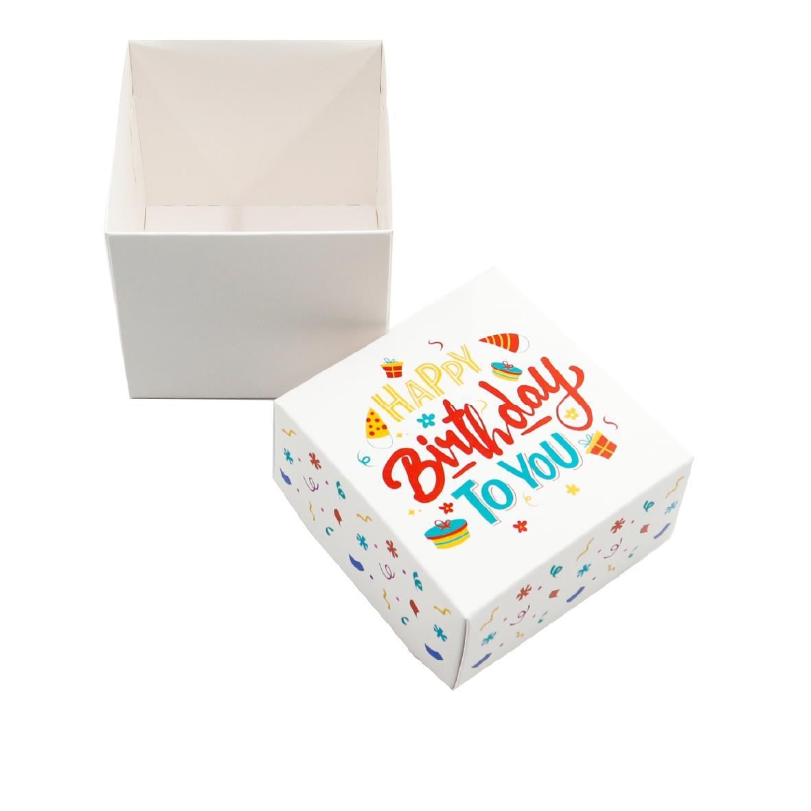 10x10x10 Doğum Gününe Özel Kapaklı Hediye Kutusu M4