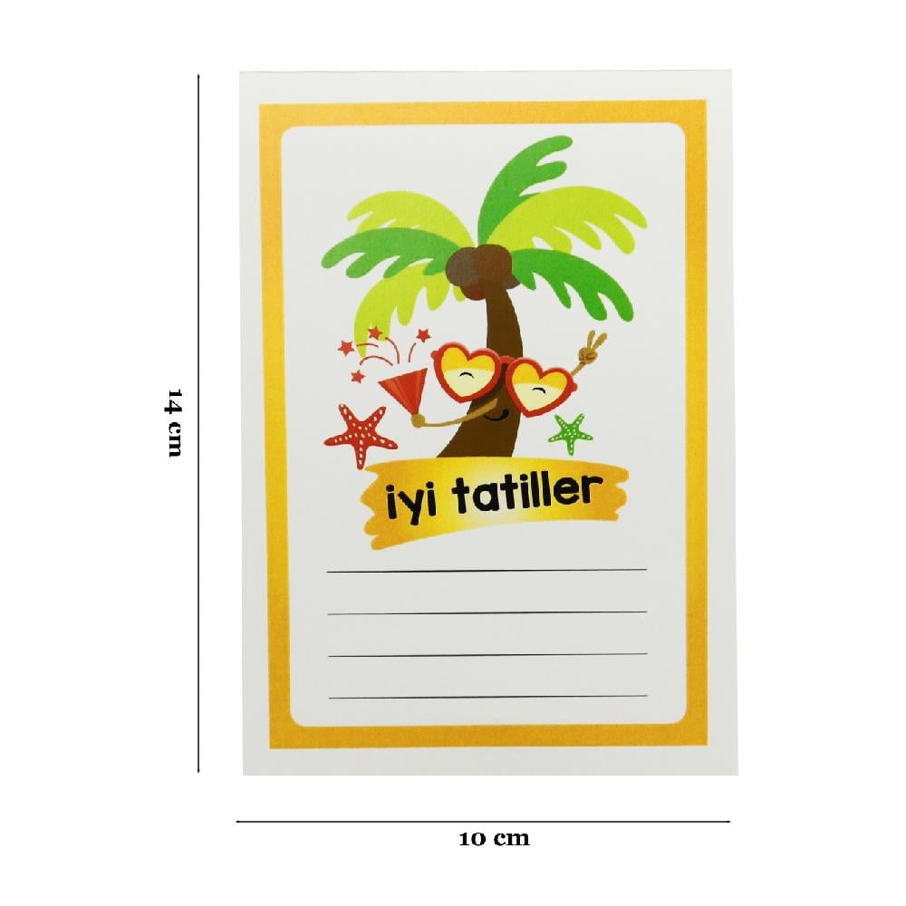 10x14 CM İyi Tatiller Temalı Kart Model-3