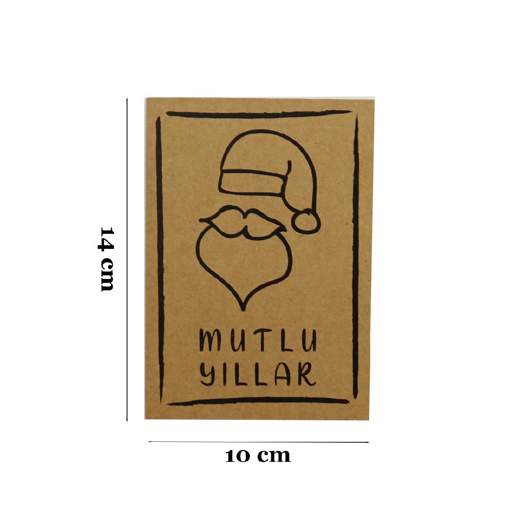 10x14 CM Yılbaşı Temalı Tebrik Kartı (5li Set)