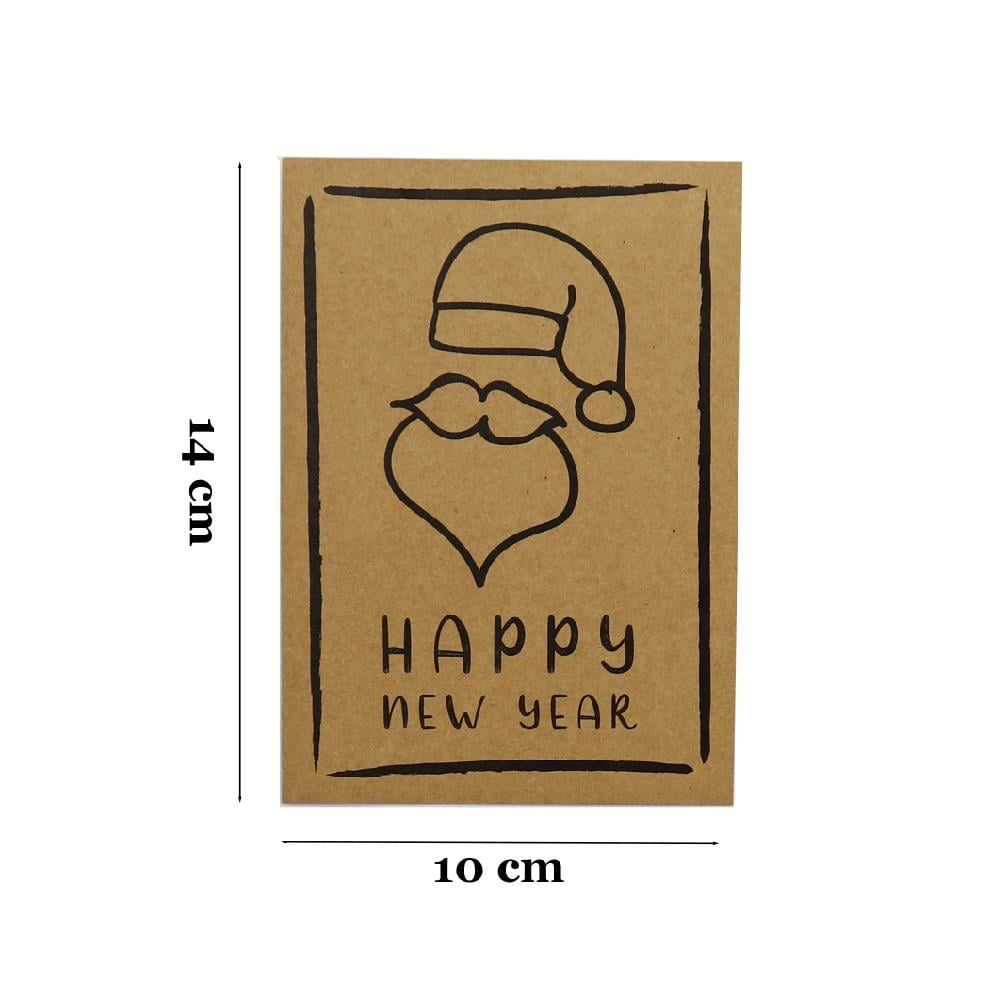 10x14 CM Yılbaşı Temalı Tebrik Kartı (5li Set)