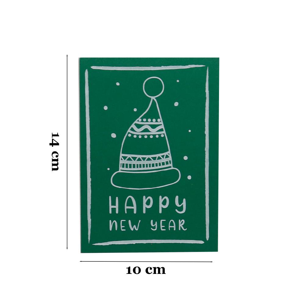 10x14 CM Yılbaşı Temalı Tebrik Kartı (5li Set)