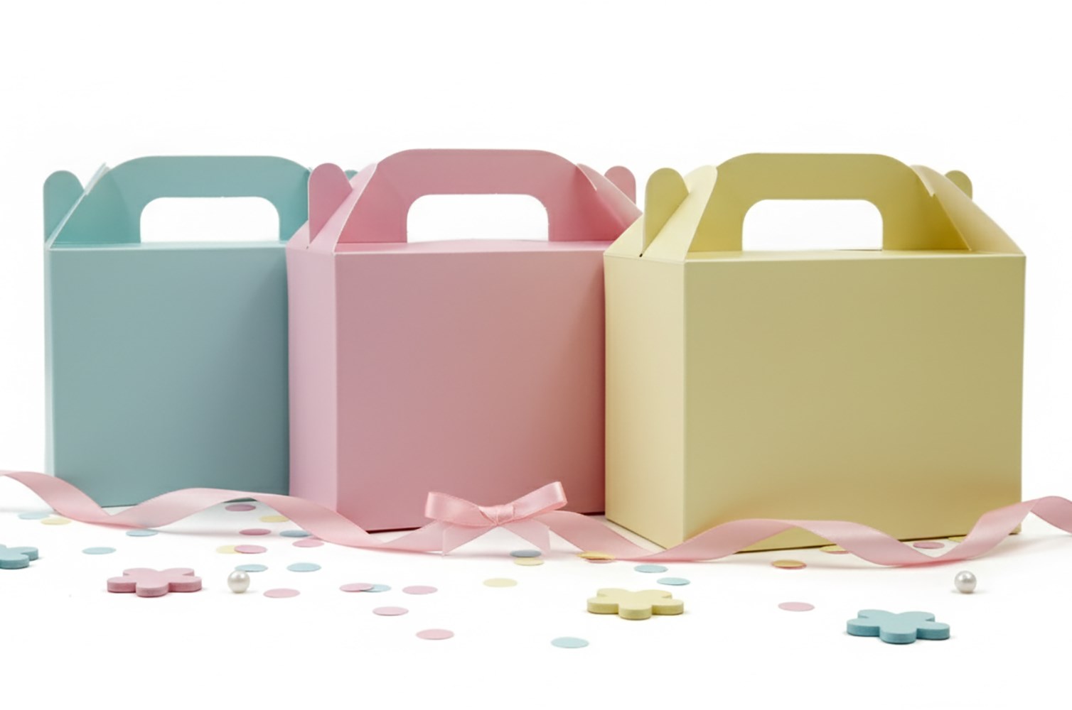 10x14 Karışık Renk El Geçme Hediye Kutusu (3lü Set)