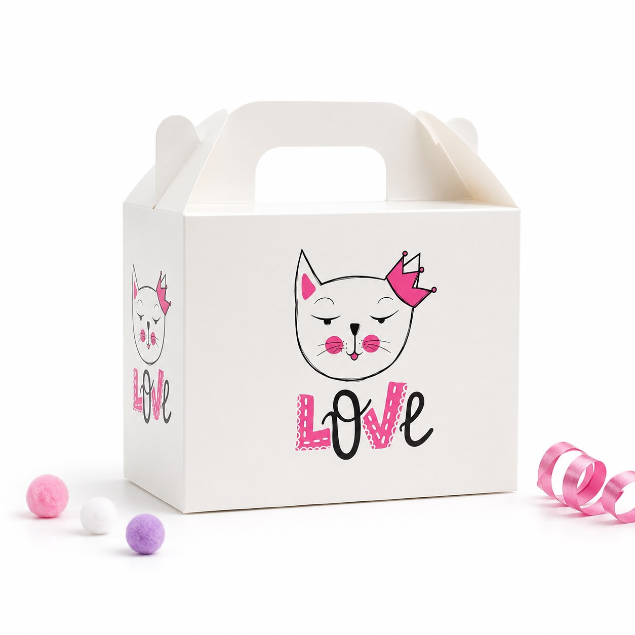10x14 Kedi Temalı Hediye Kutusu (3lü Set)