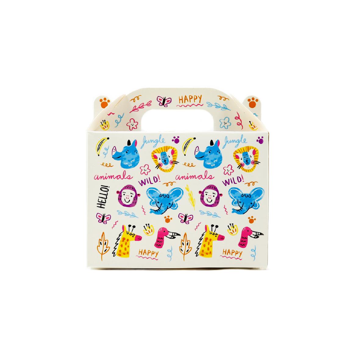 10x14 Sevimli Hayvan Temalı El Geçme Hediye Kutusu M1 (3lü Set)