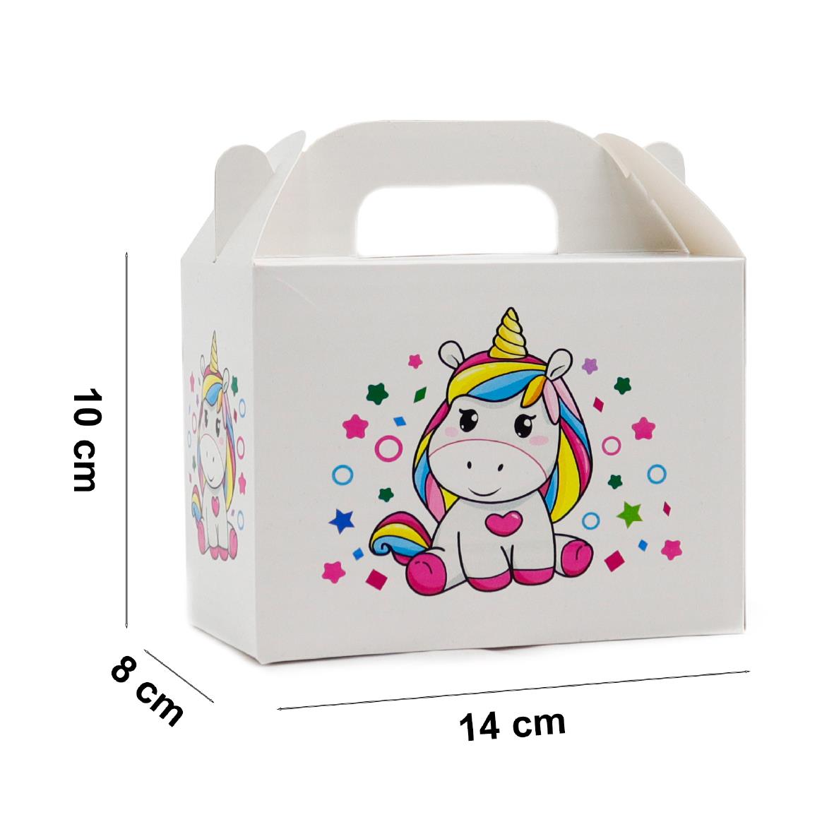 10x14 Unicorn Temalı Hediye Kutusu (3lü Set)