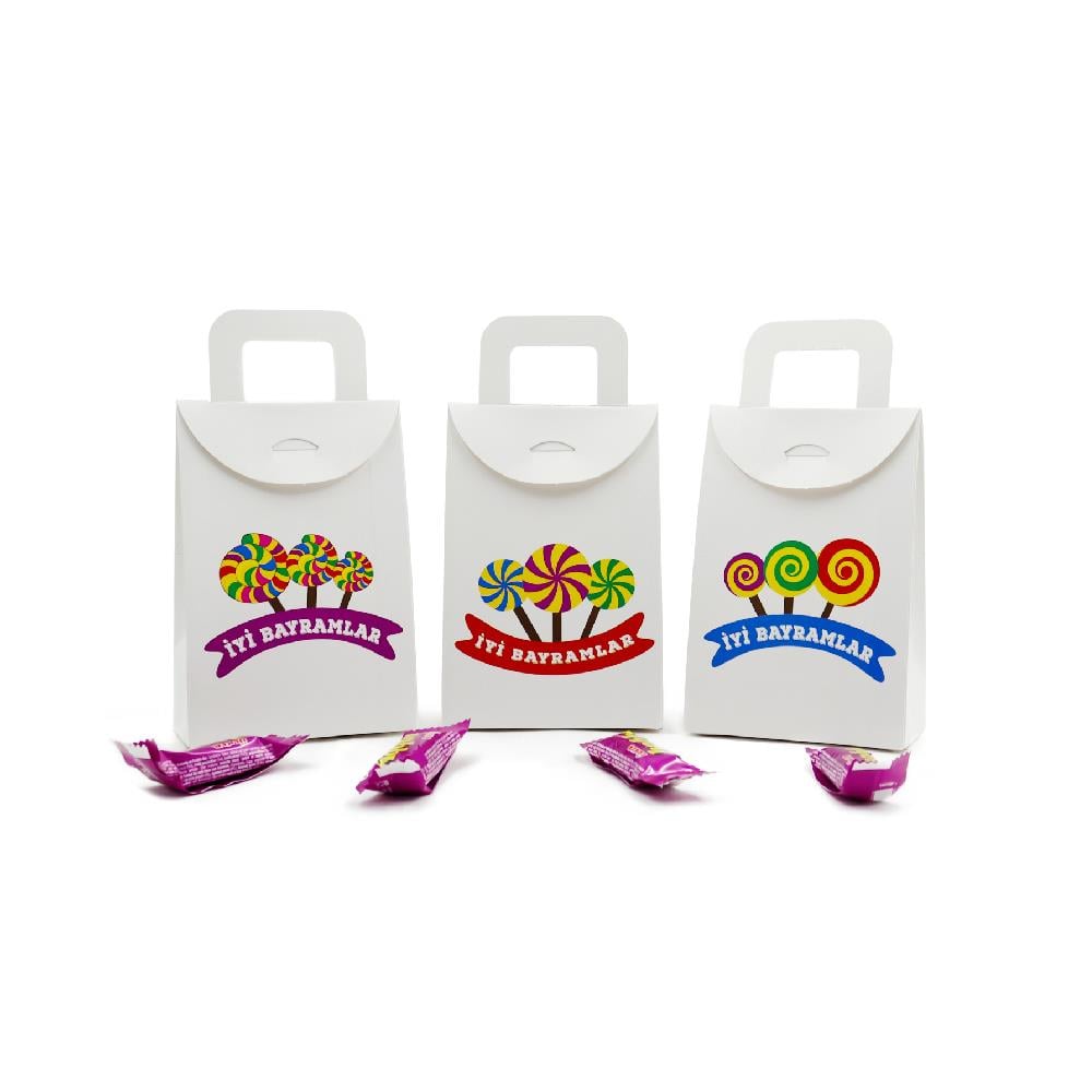 10x15 İyi Bayramlar Baskılı Çanta Model Kutu (3lü Set)