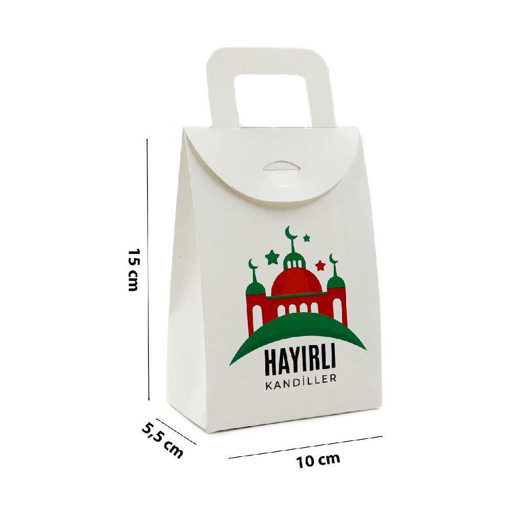 10x15 Hayırlı Kandiller Baskılı Hediye Kutusu (5li Set)