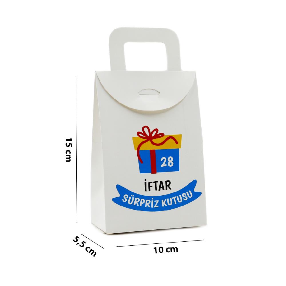 10x15 Numaralı Ramazan İftar Sürpriz Hediye Kutusu (30lu Set)