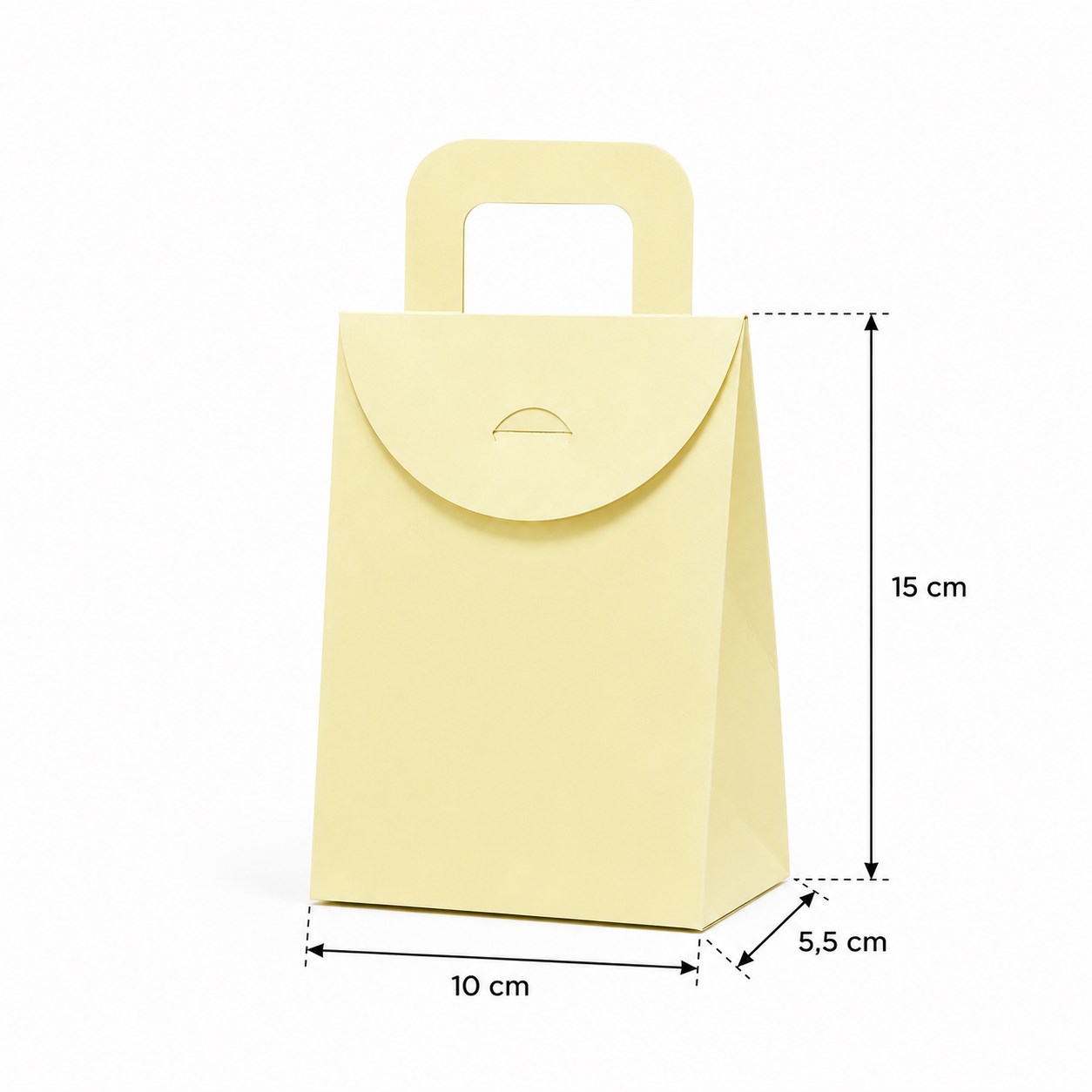 10x15 Sarı Renk Çanta Model Hediyelik Kutu - 20li Paket