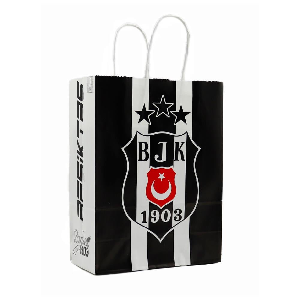 18x24 Beşiktaş Temalı Lisanslı Kağıt Poşet - 2li Paket