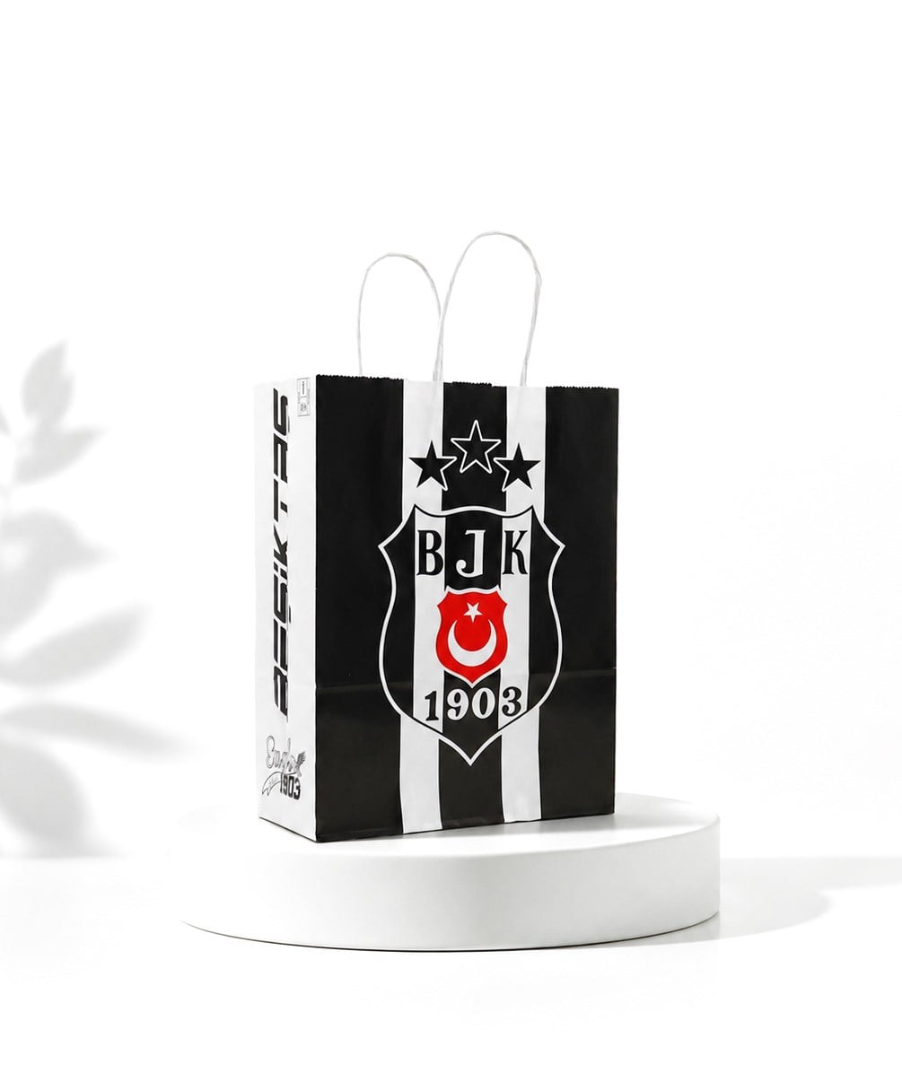 18x24 Beşiktaş Temalı Lisanslı Kağıt Poşet - 2li Paket