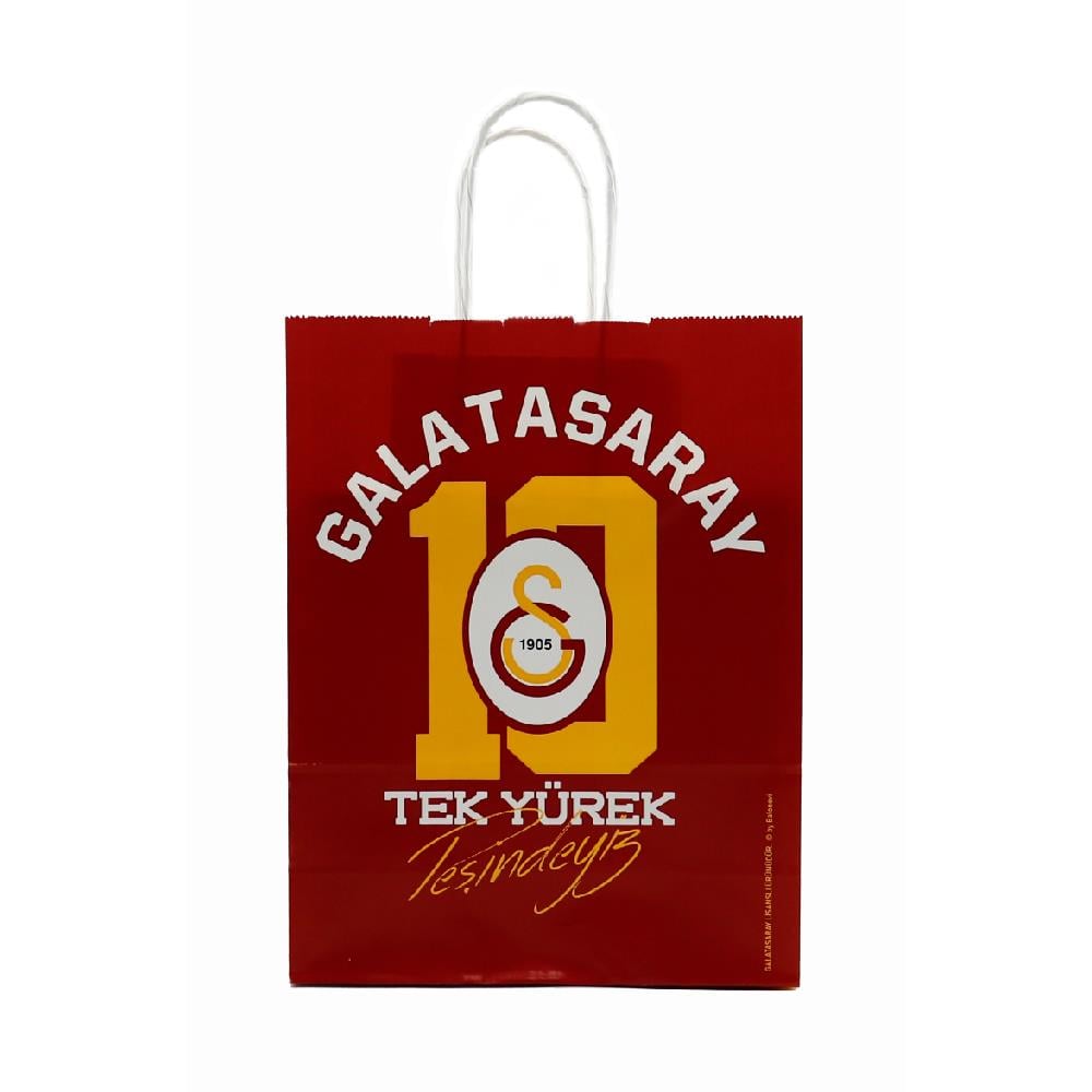 18x24 Galatasaray Temalı Lisanslı Kağıt Poşet - 2li Paket
