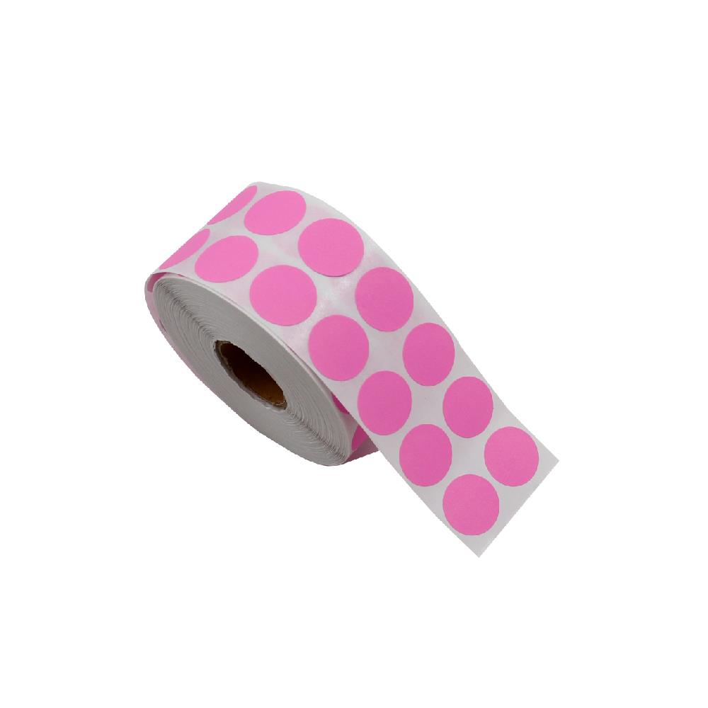 2 CM Pembe Renk Nokta Etiket - 25 Adet