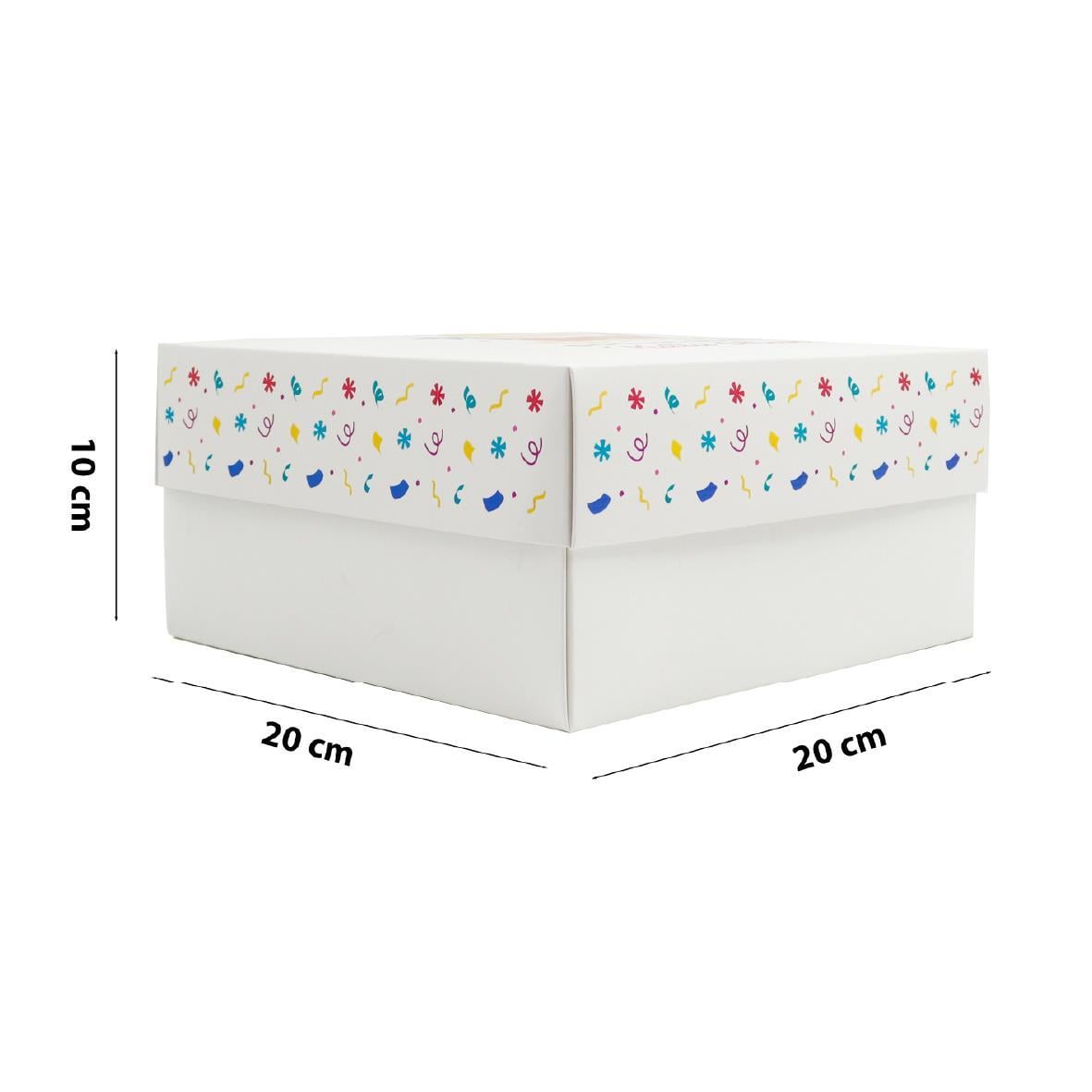 20x20x10 Doğum Gününe Özel Kapaklı Hediye Kutusu M4