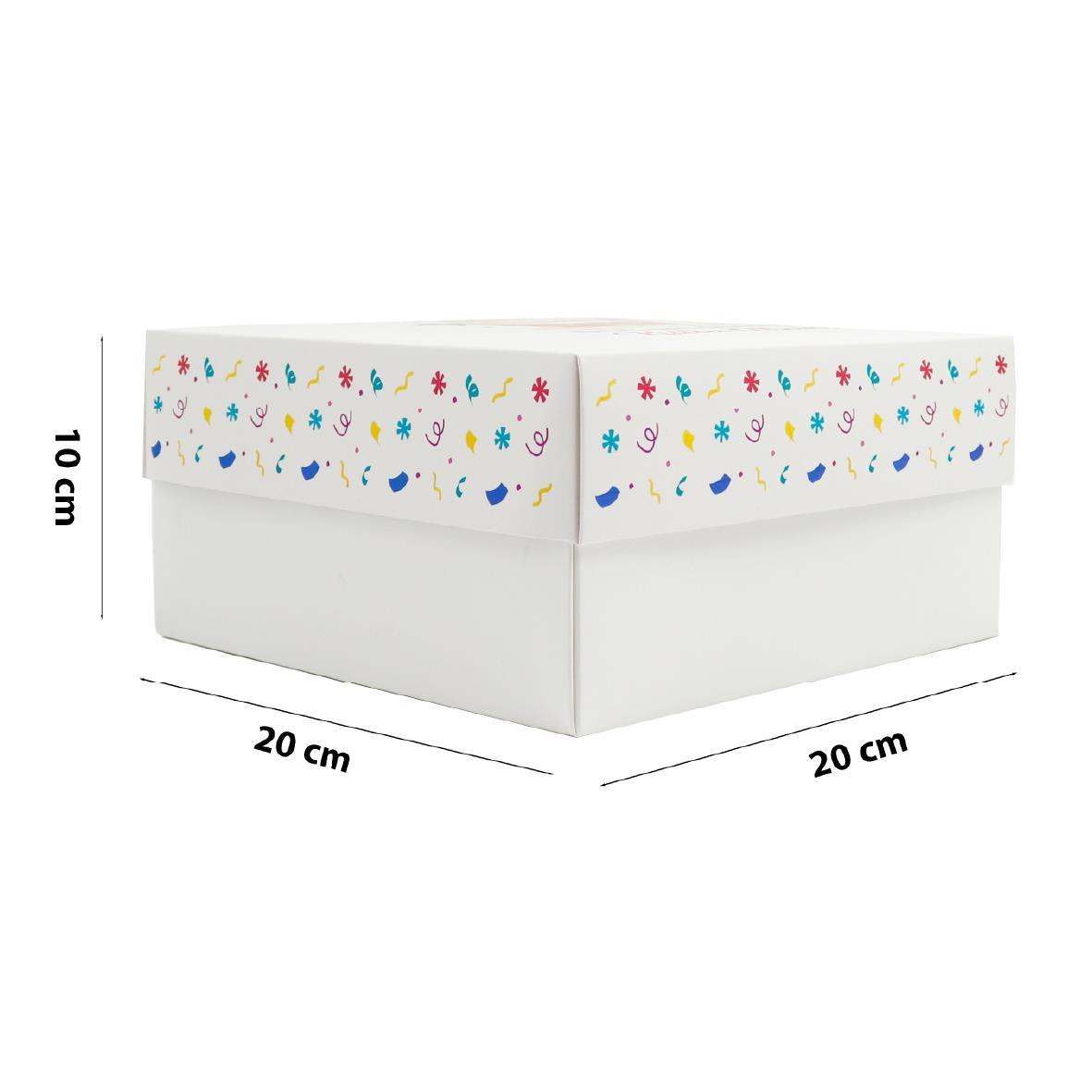 20x20x10 Doğum Gününe Özel Kapaklı Hediye Kutusu M5
