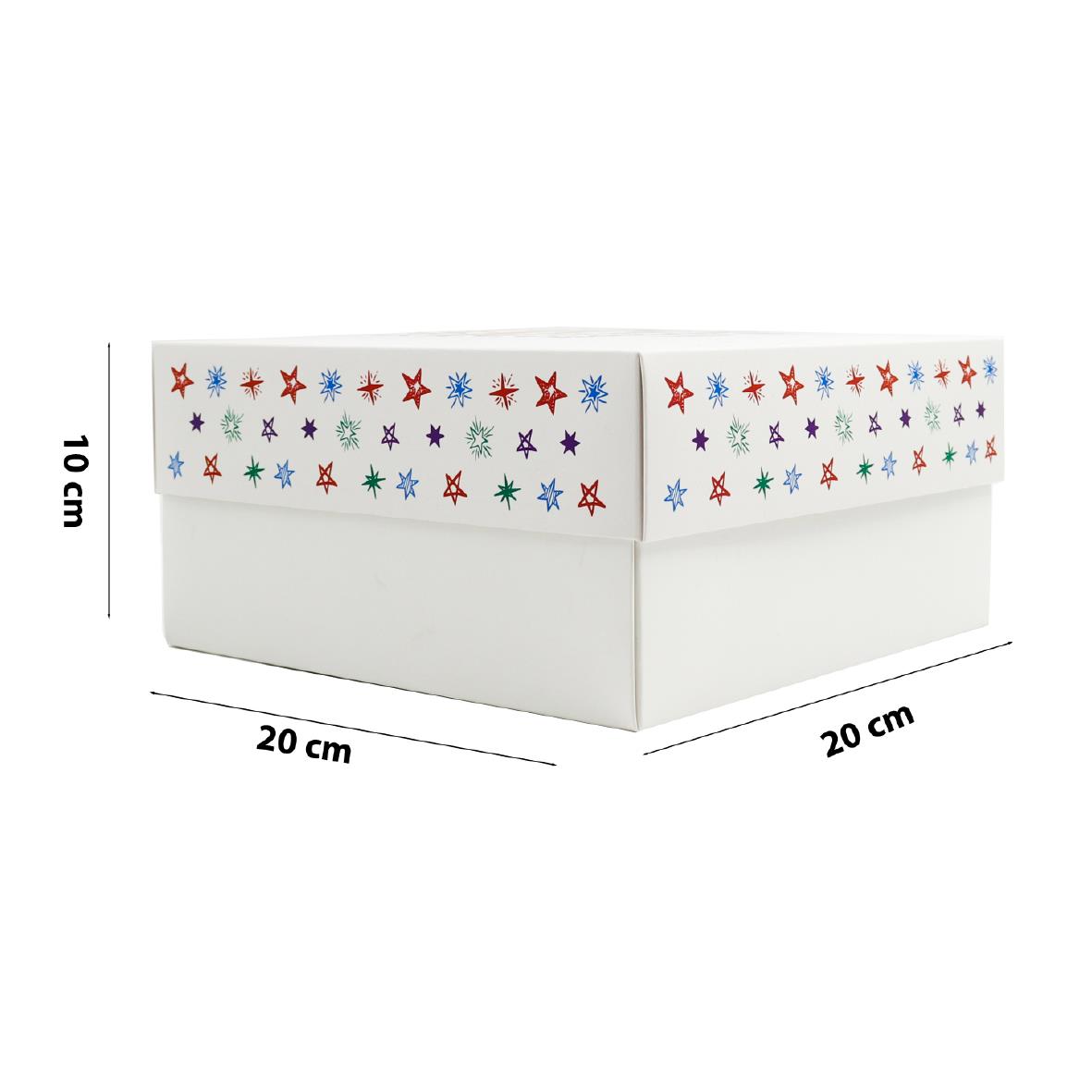 20x20x10 Özel Tasarım Kapaklı Hediye Kutusu M2