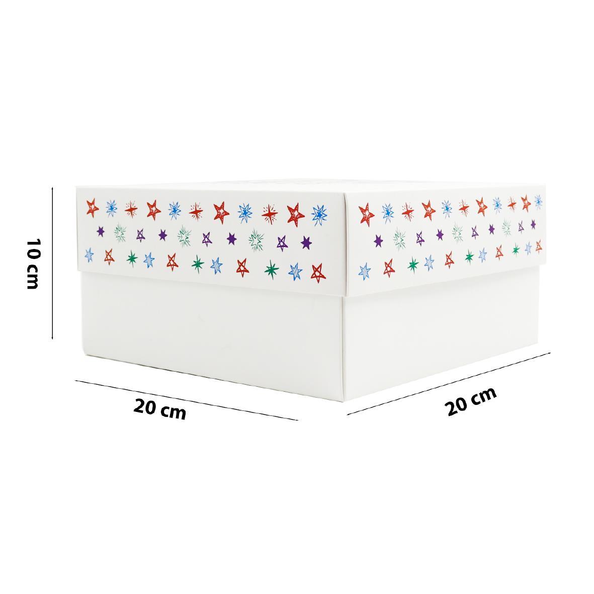 20x20x10 Özel Tasarım Kapaklı Hediye Kutusu M1