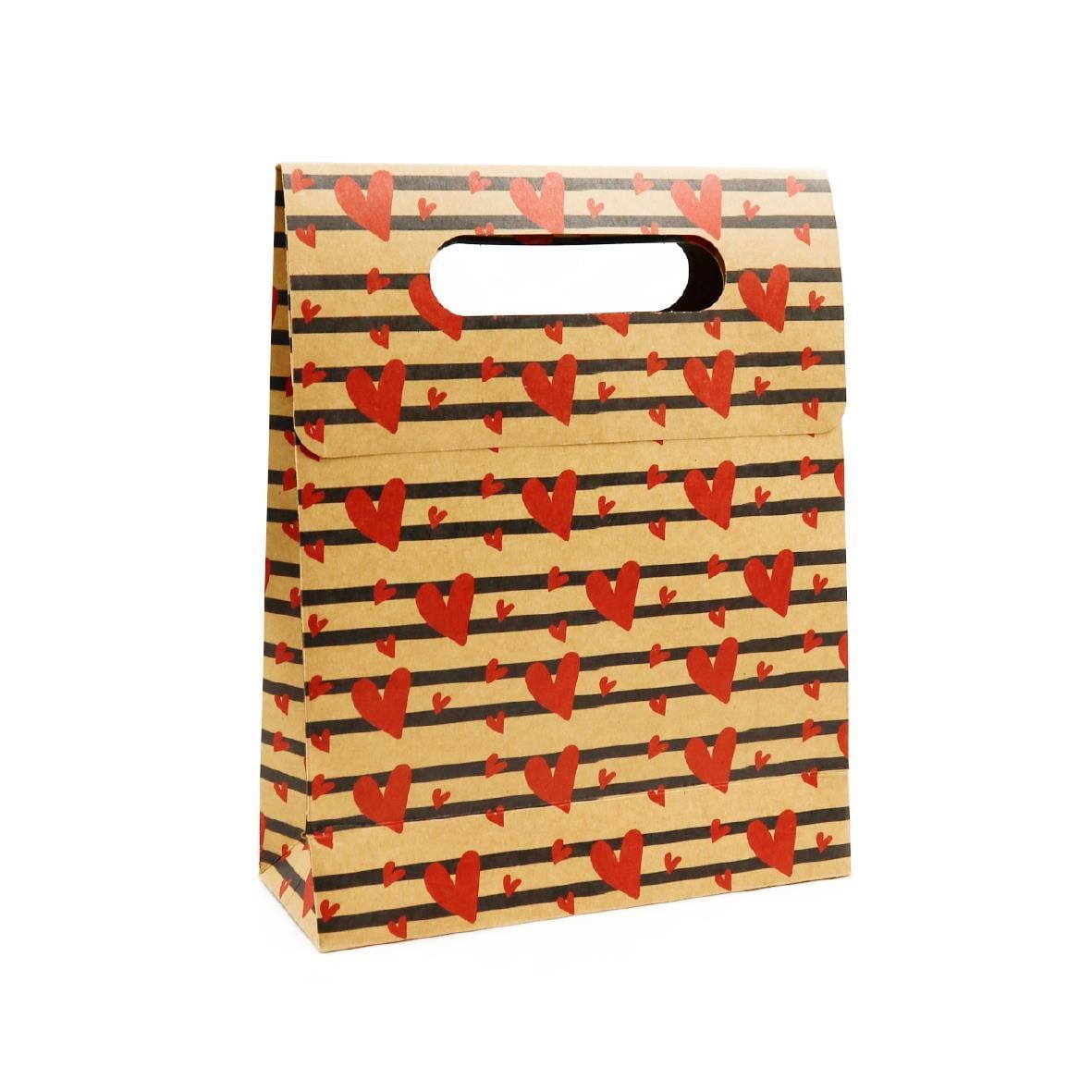 24x30 Kalp Harmanı Zarf Model Karton Çanta
