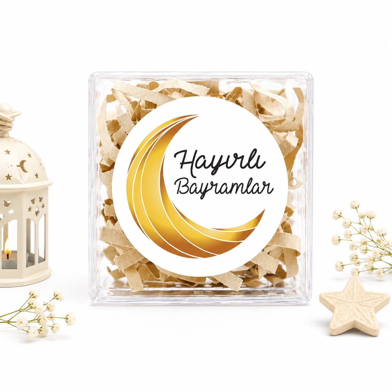 4 CM Hayırlı Bayramlar Baskılı Etiket Model-03 (24 Adet)