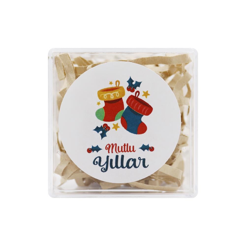 4 CM Mutlu Yıllar Baskılı Etiket No:37