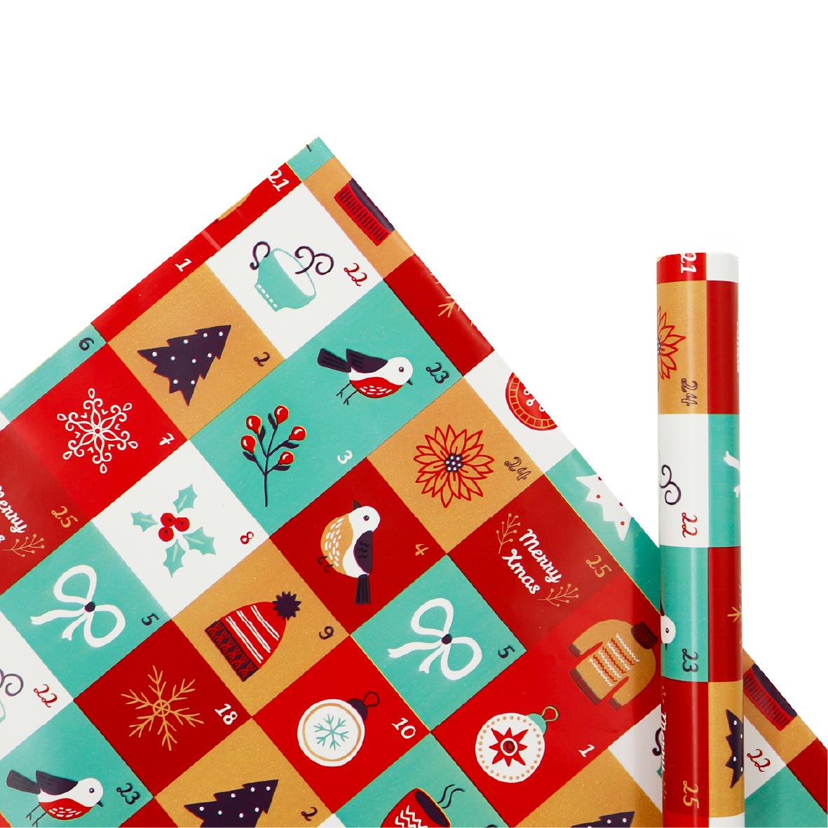 70x100 Yılbaşı Temalı Hediye Paketleme Kağıdı - 2li Paket - M16