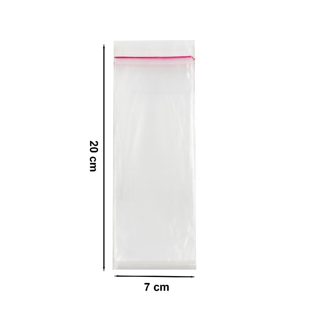 7x20 Şeffaf Bantlı Poşet - 100lü Paket
