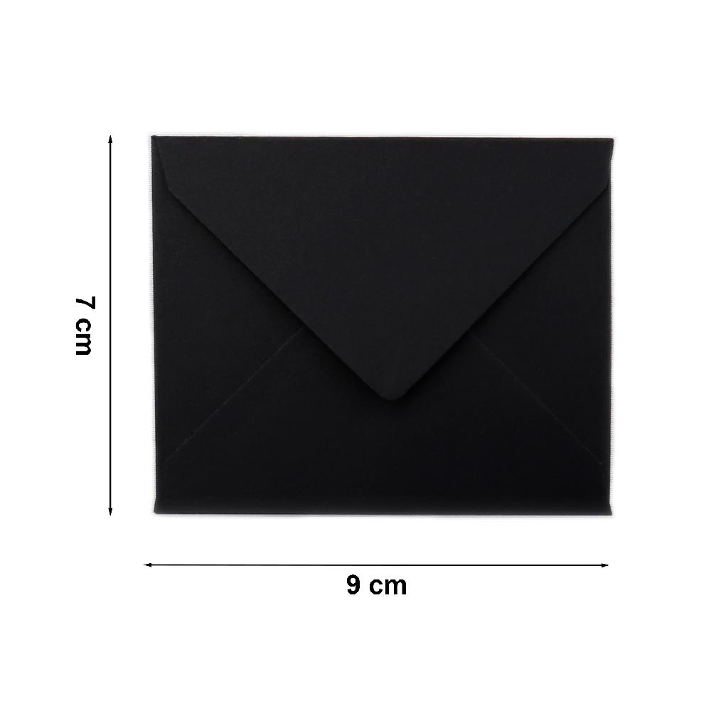 7x9 Siyah Renk Mini Zarf - 10lu Paket