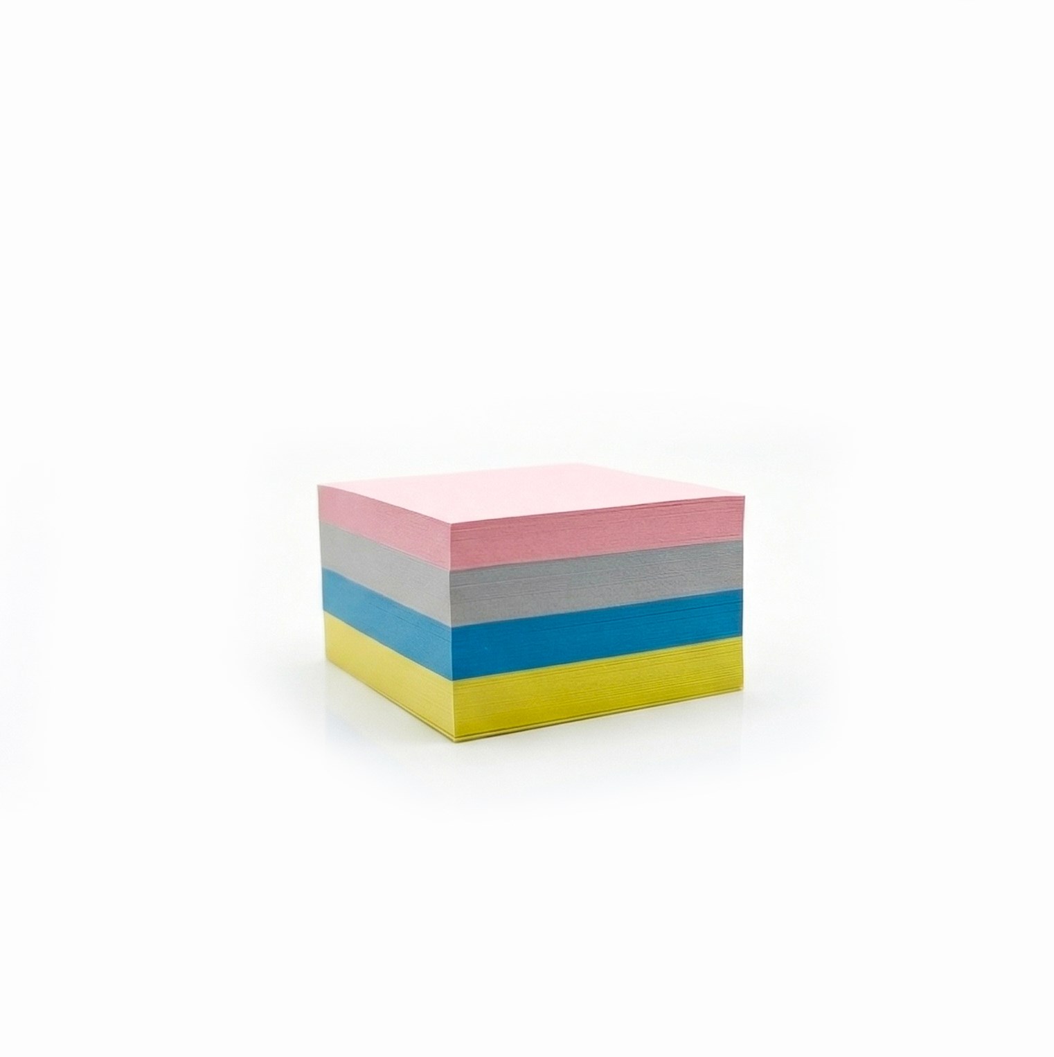 8x8 cm Karışık Renkli Blok Not – 250 Yaprak Pratik Kare Not Kağıdı