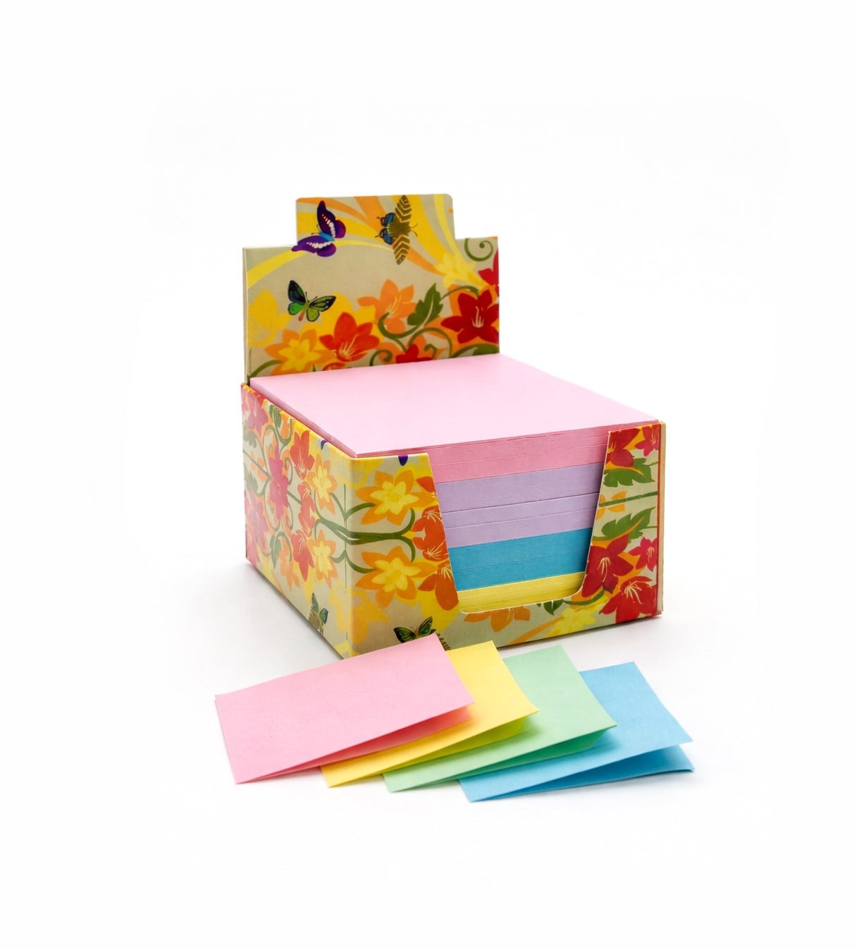8x8 cm Karışık Renkli Blok Not – 250 Yaprak Pratik Kare Not Kağıdı