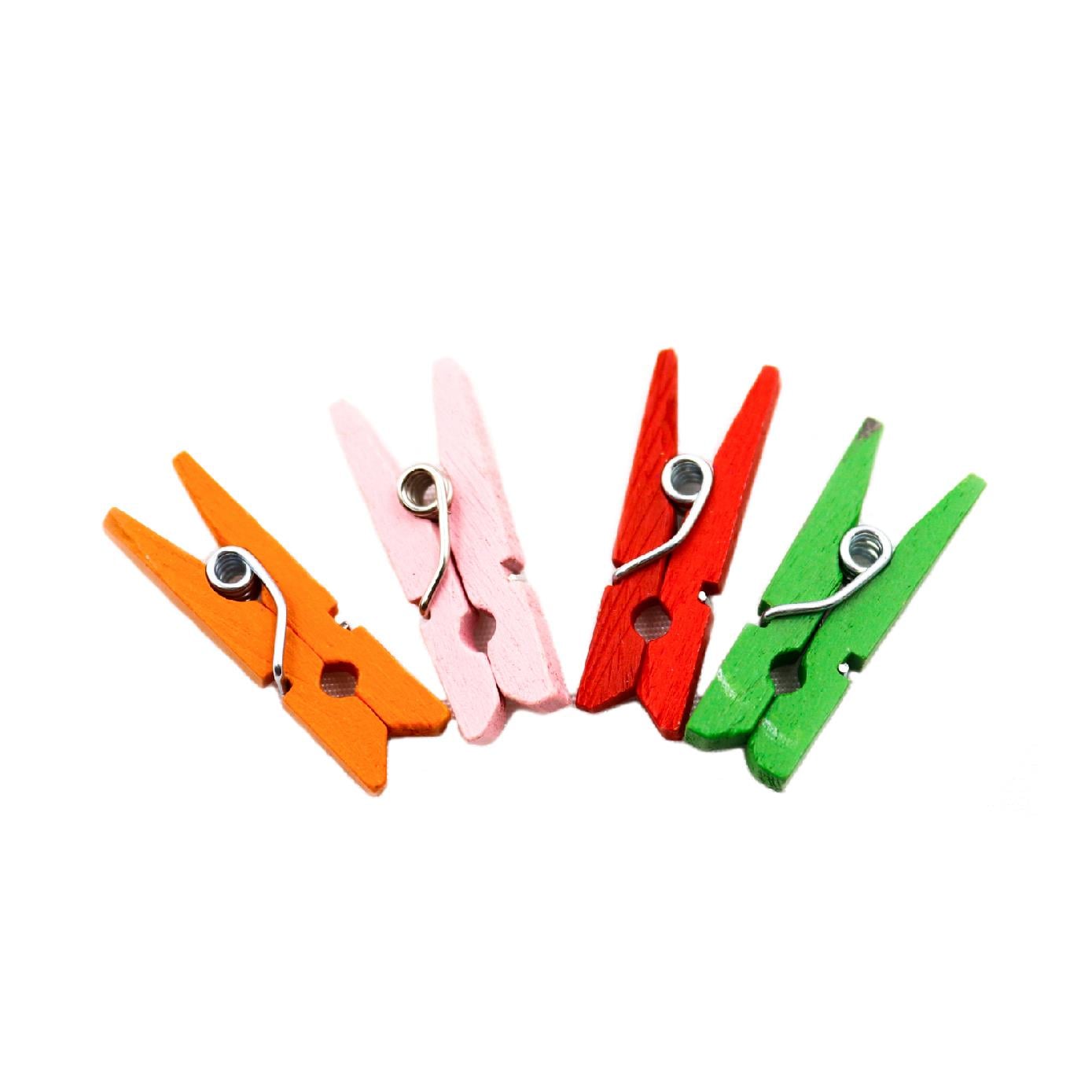 2,5 CM Karışık Renkli Mini Mandal - 20li Paket