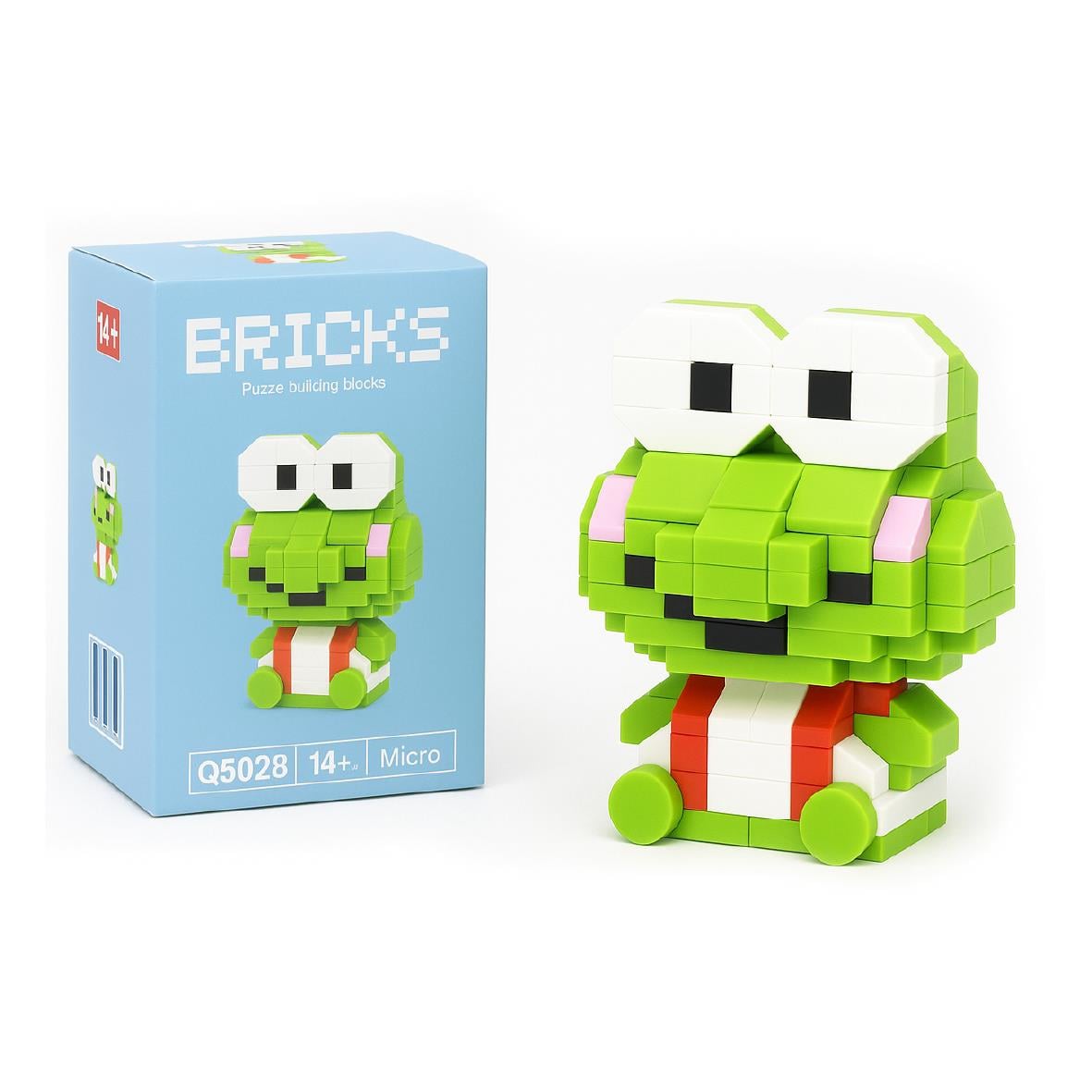 Keroppi Temalı Bricks Mini Blok Set – 168 Parça Mikro Lego 3D Yapboz