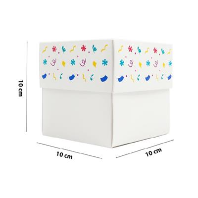 10x10x10 Doğum Gününe Özel Kapaklı Hediye Kutusu M6