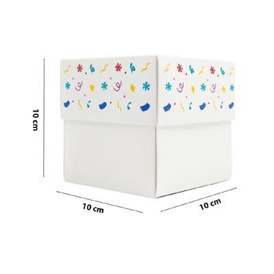 10x10x10 Doğum Gününe Özel Kapaklı Hediye Kutusu M3
