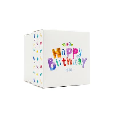 10x10x10 Doğum Gününe Özel Kapaklı Hediye Kutusu M6