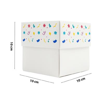 10x10x10 Doğum Gününe Özel Kapaklı Hediye Kutusu M1
