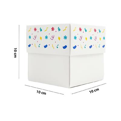 10x10x10 Doğum Gününe Özel Kapaklı Hediye Kutusu M5