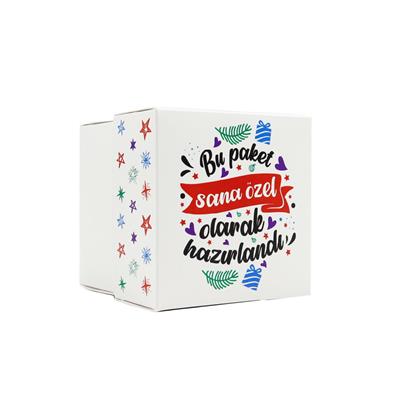 10x10x10 Özel Tasarım Kapaklı Hediye Kutusu M1